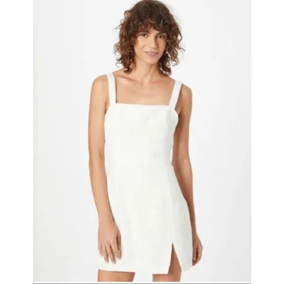 Abercrombie & Fitch Tweed Sleeveless Tailored Mini Dress White Size Large EUC - Picture 1 of 7